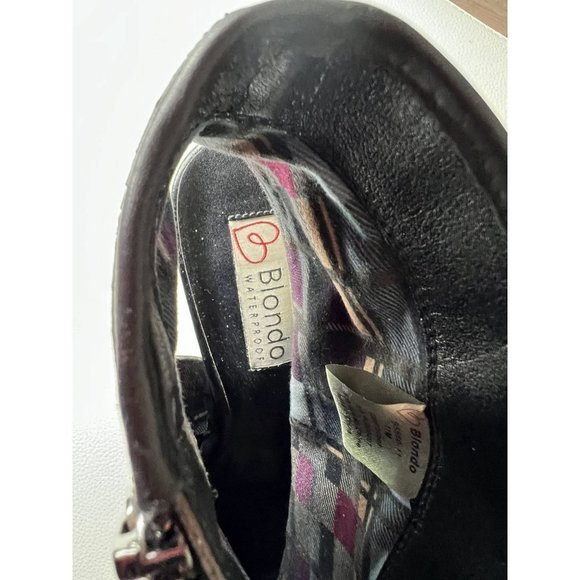 Blondo Women's Genuine Leather Open Toe Ankle High Heel Booties Black Size 11 - Picture 7 of 8